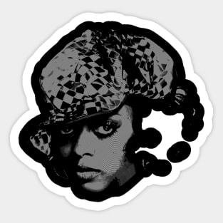 Diana Ross Singer white Sticker